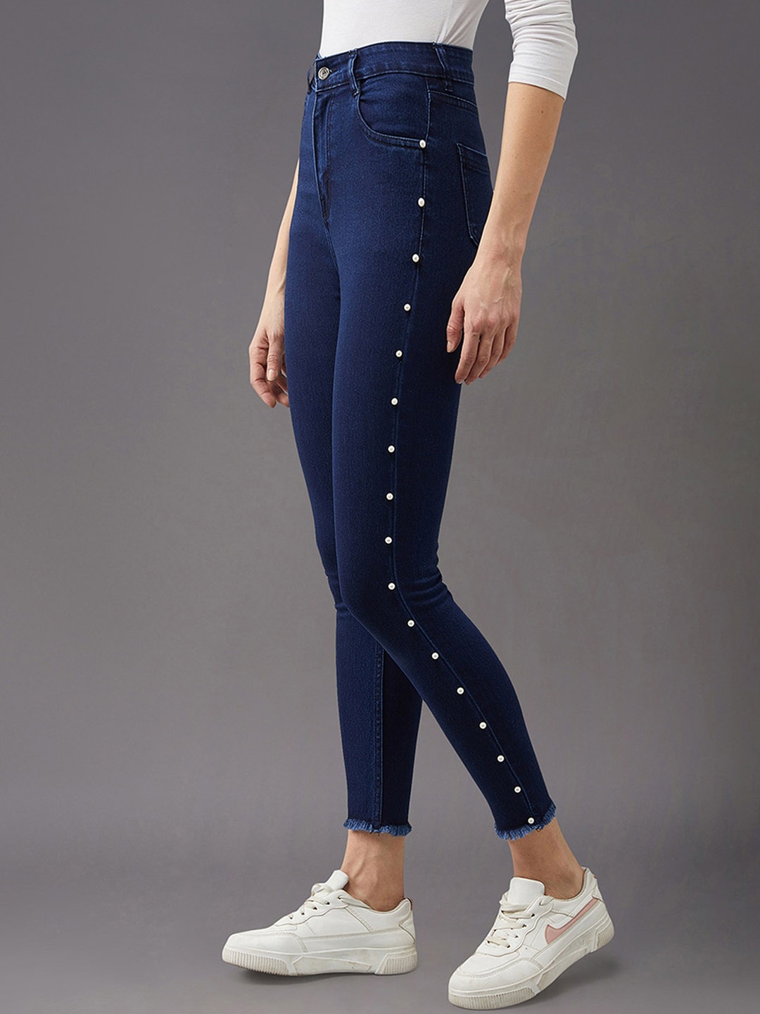 

Roadster Women High-Rise Skinny-Fit Stretchable Jeans, Navy blue