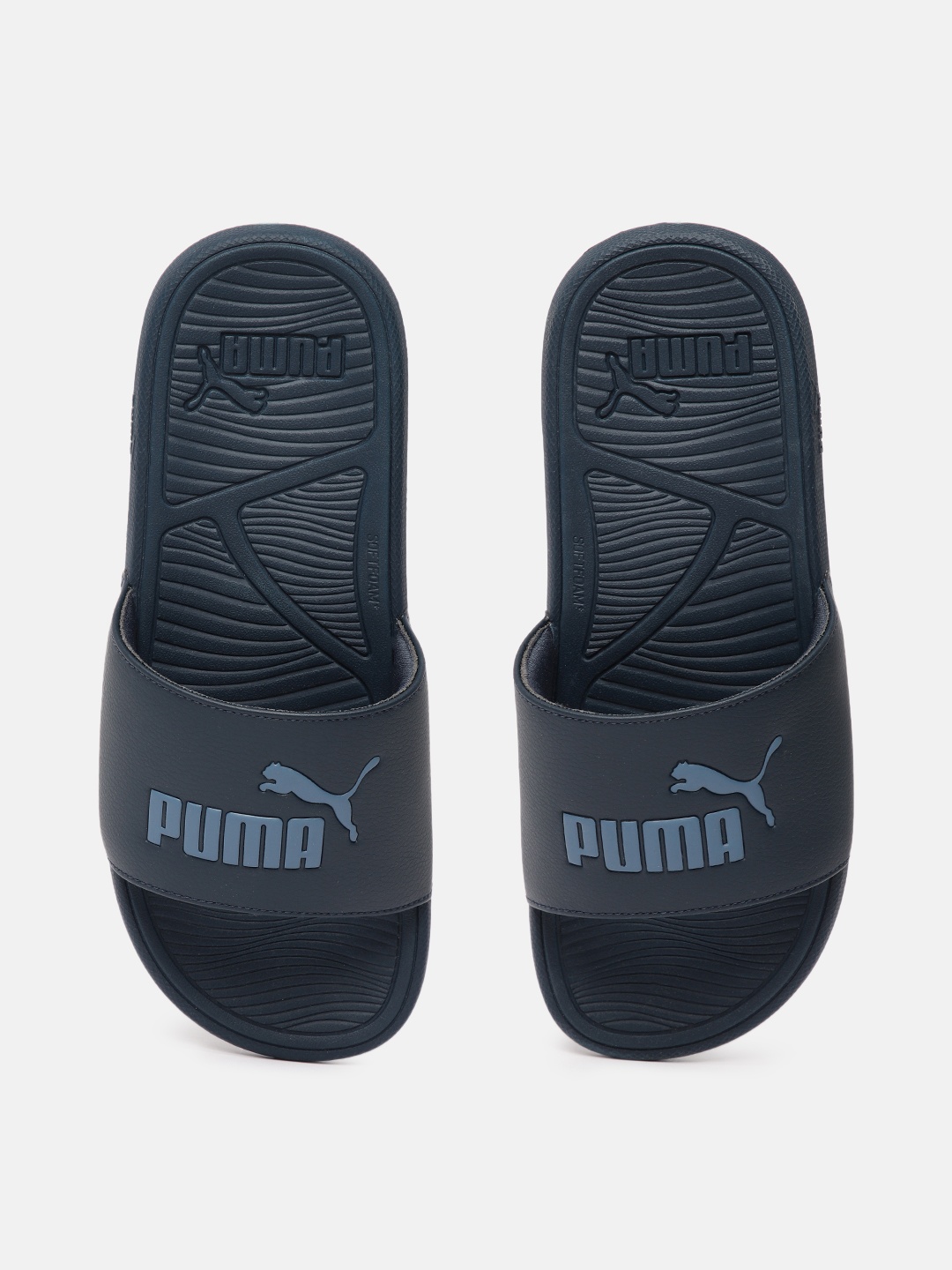 

Puma Unisex Brand Logo Print Cool Cat 2.0 BX Sliders, Navy blue