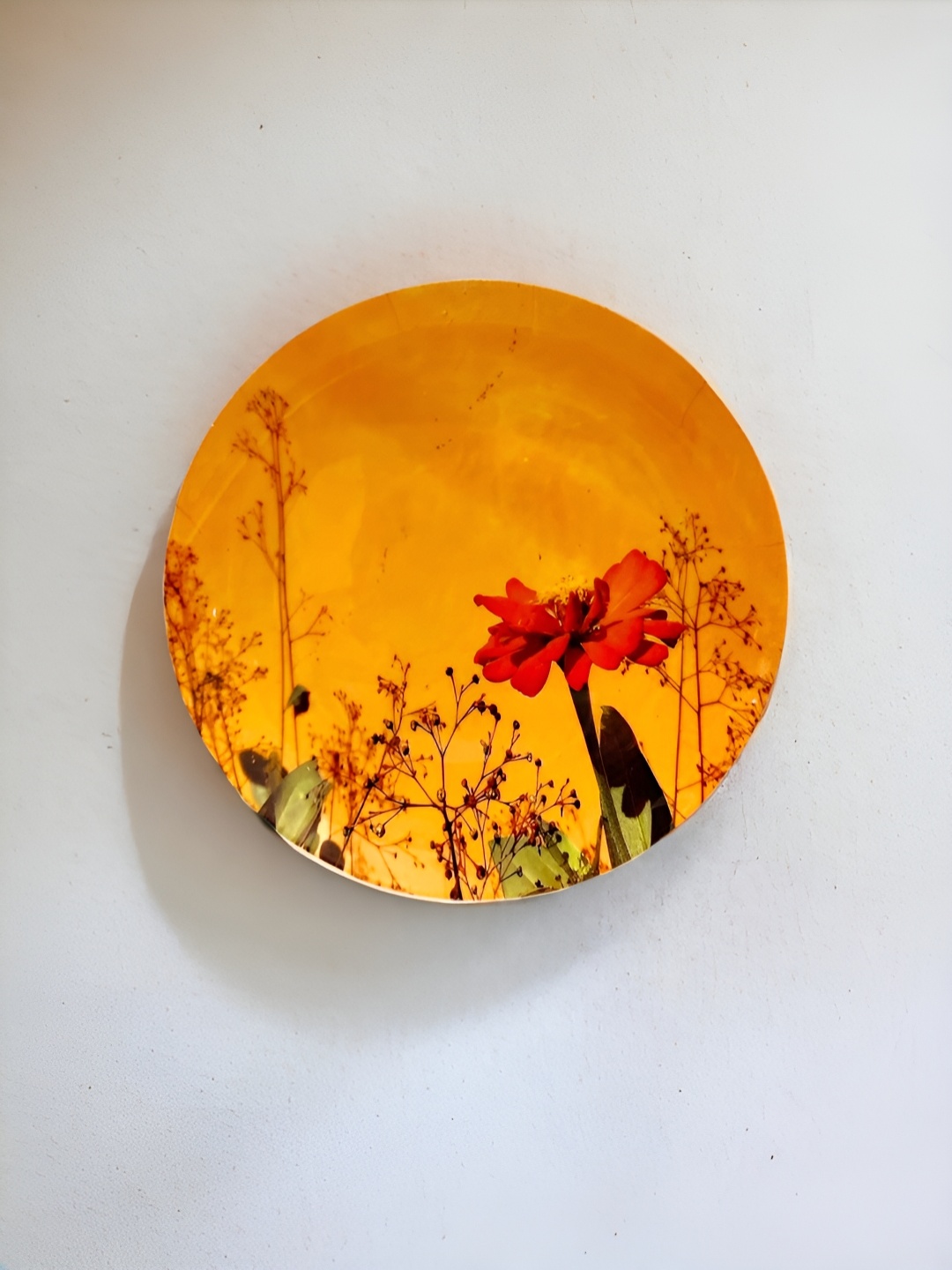

The Artage Yellow Printed Flower Lane Wall Plate