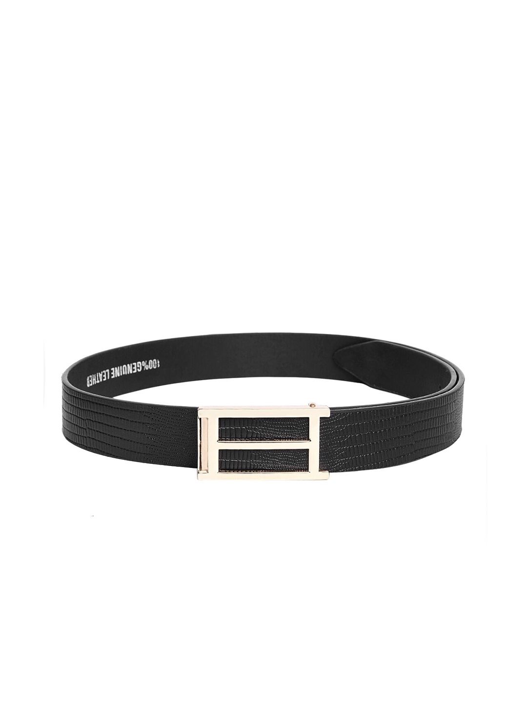 

The Roadster Lifestyle Co. Men Textured Leather Belt, Black