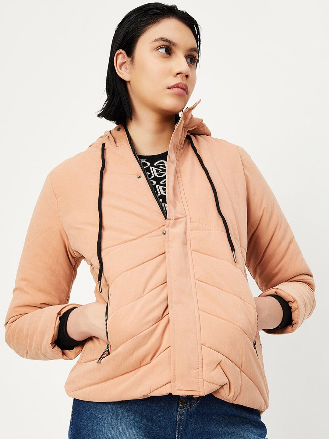 

max Hooded Padded Jacket, Orange