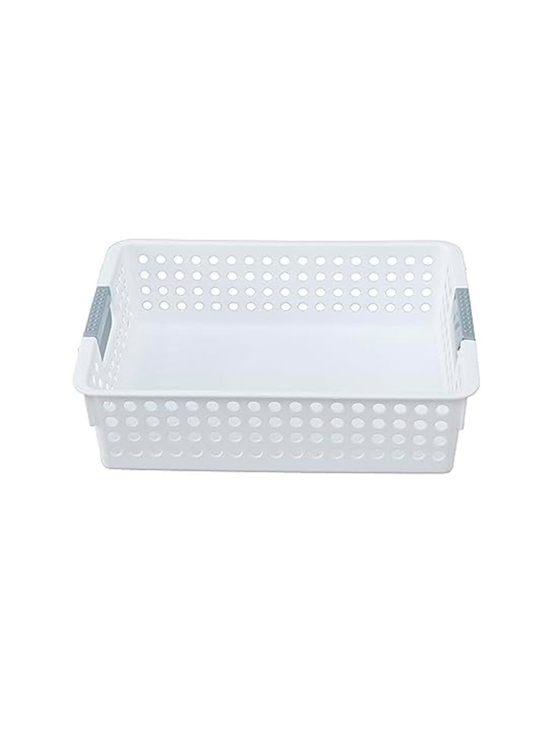

Kuber Industries White & Grey Textured Multi Purpose Storage Basket