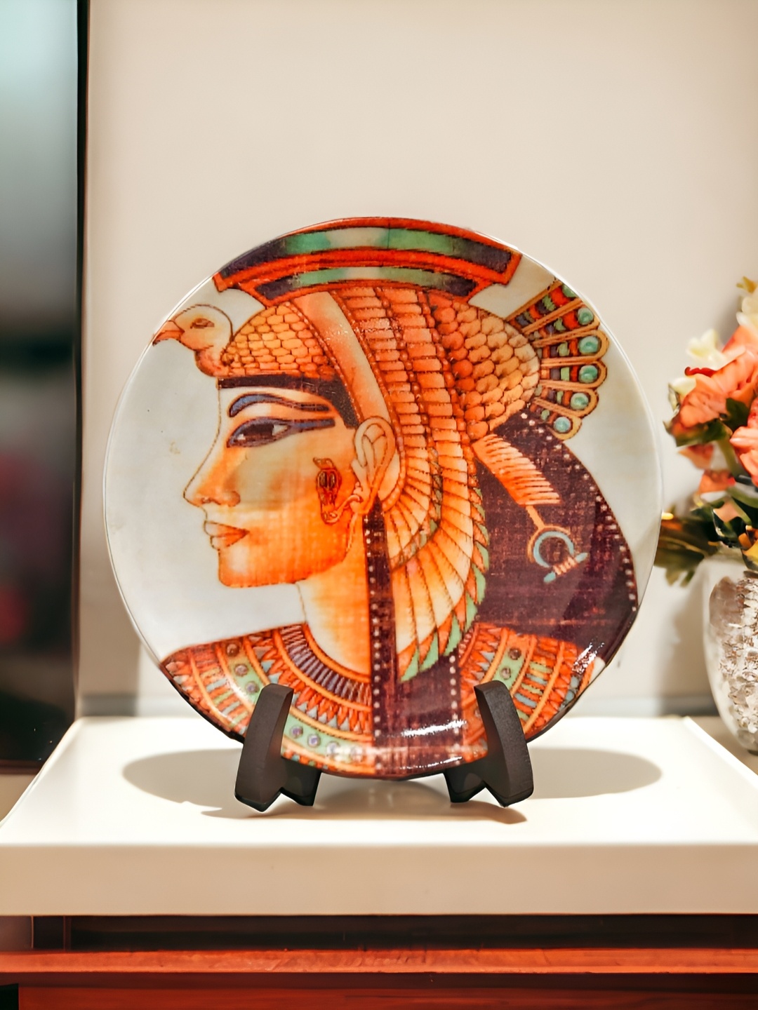 

The Artage Orange & Brown Printed Ceramic Wall Plate