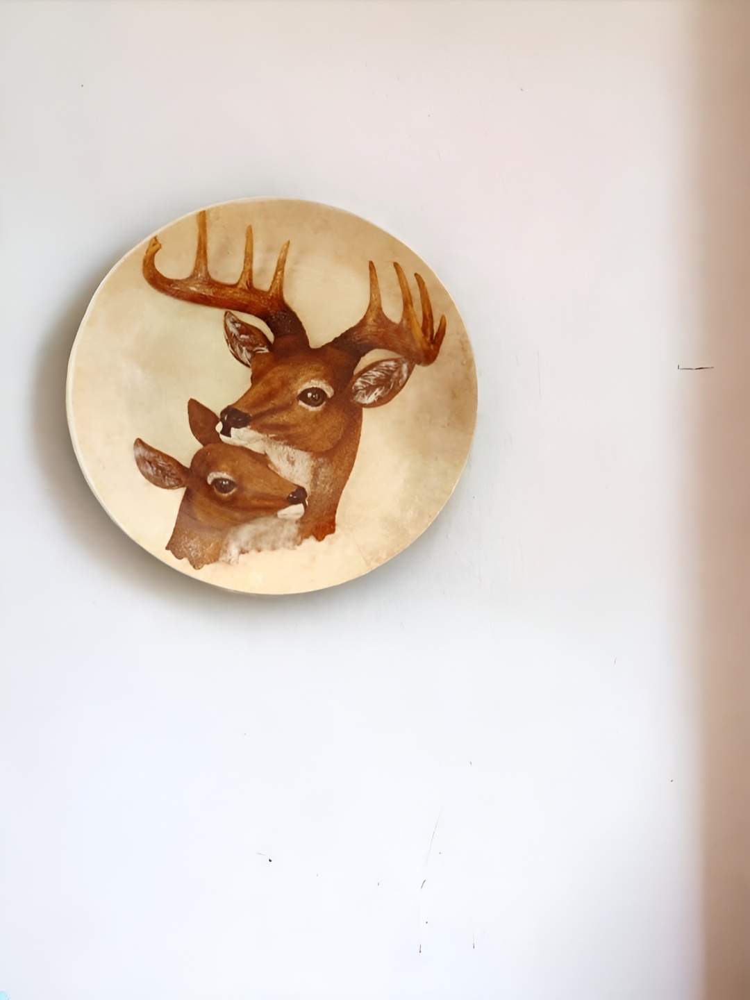 

The Artage Brown & Cream Deer Printed Ceramic Wall Plate