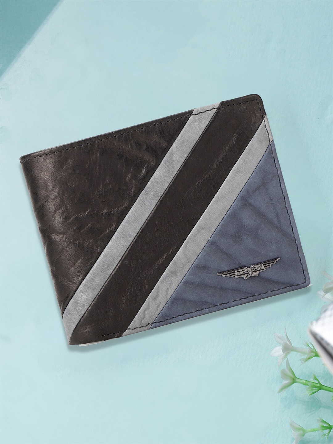 

Police Leather Two Fold Wallet, Black