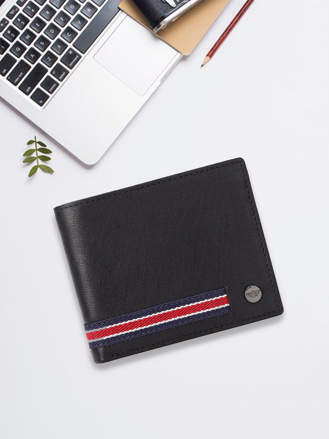 

Police Leather Two Fold Wallet, Black