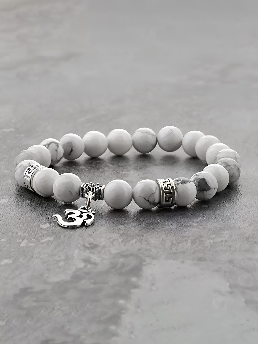 

KARISHMA KREATIONS Unisex Artificial Beads Elasticated Bracelet, White