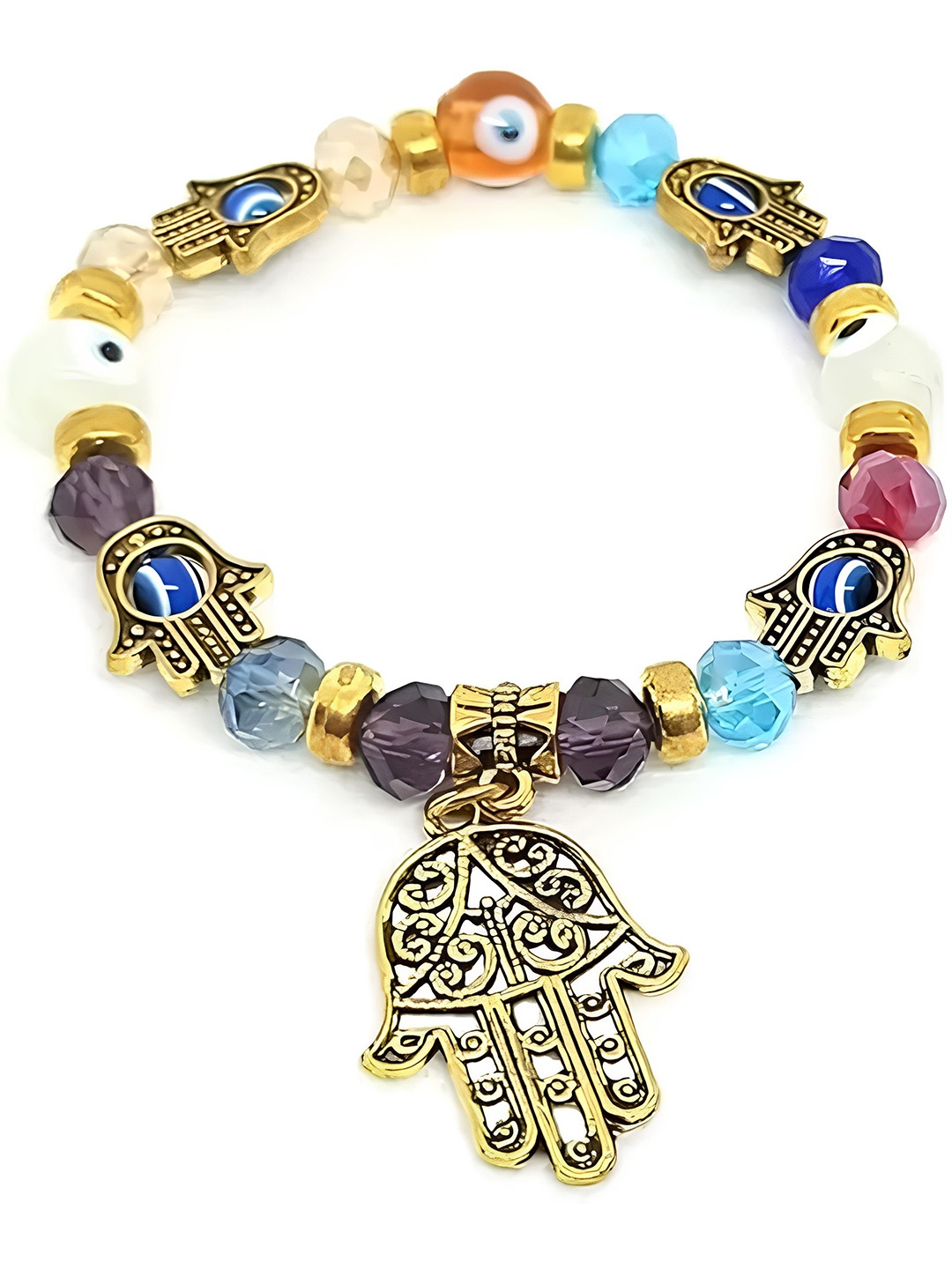 

KARISHMA KREATIONS Unisex Alloy Artificial Beads Bracelet, Blue