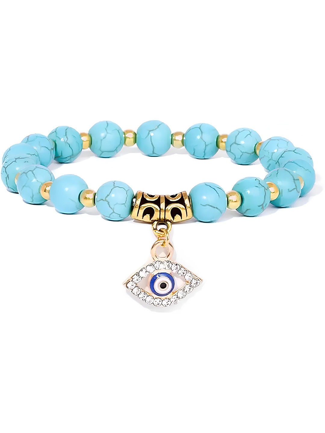 

KARISHMA KREATIONS Unisex Alloy Artificial Beads Bracelet, Blue