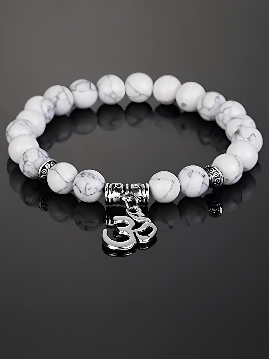

KARISHMA KREATIONS Unisex Alloy Artificial Beads Bracelet, White