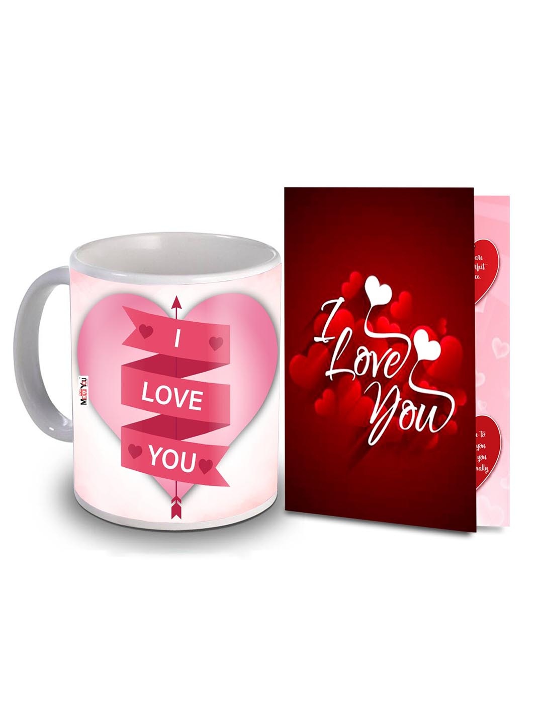 

ME & YOU Red & White 2 Pieces Printed Home Gift Set