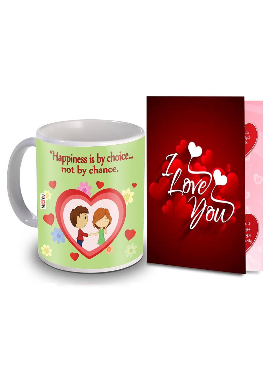 

ME & YOU Red & White 2-Pieces Printed Home Gift Set