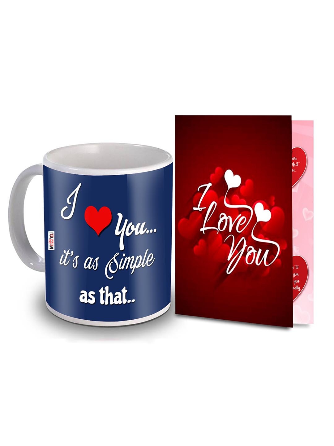 

ME & YOU Red & White 2-Pieces Printed Home Gift Set