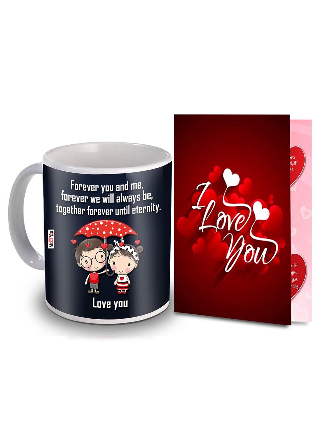 

ME & YOU Navy Blue & Red 2 Pieces Printed Home Gift Set