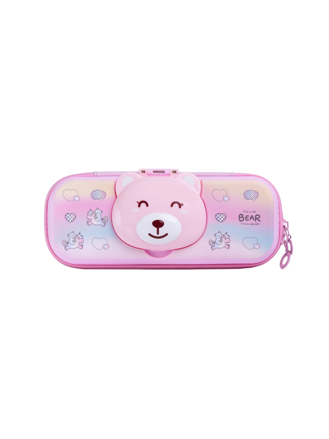 

QIPS Kids Printed Durable Pencil Case, Pink