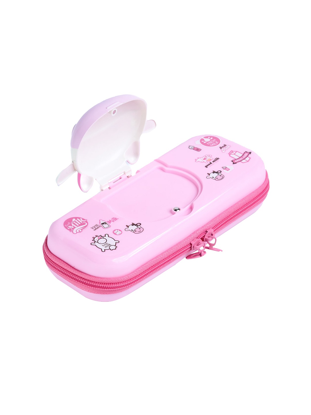 

QIPS Kids Printed Durable Pencil Case, Pink