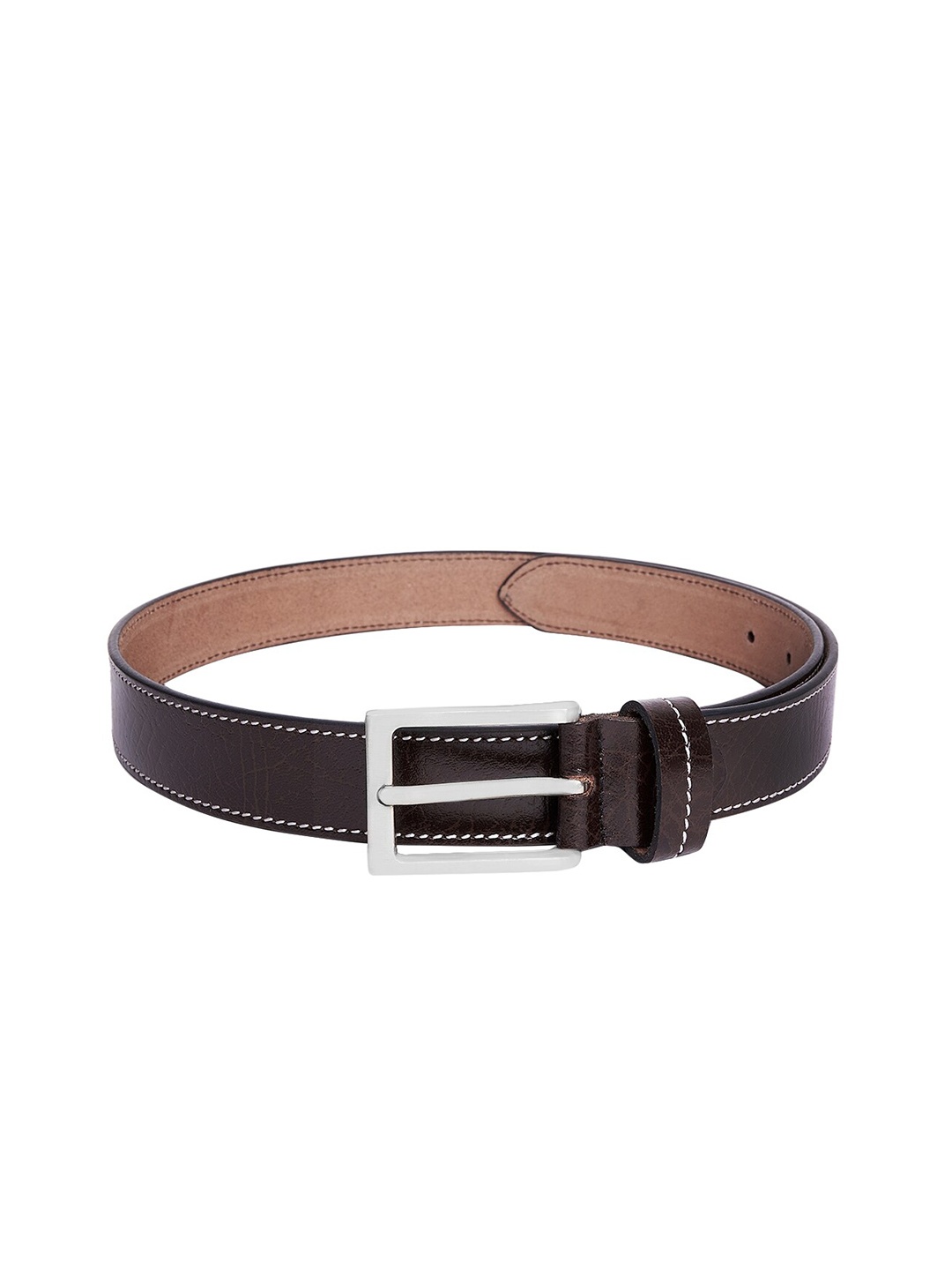 

The Roadster Lifestyle Co. Men Textured Leather Belt, Brown