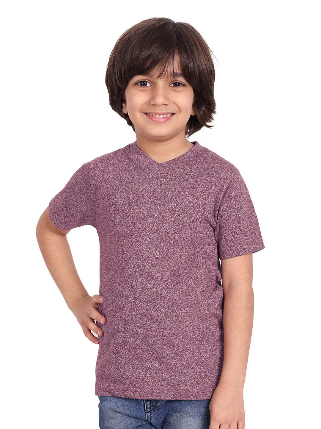 

BAESD Boys V-Neck Short Sleeves Cotton T-shirt, Brown