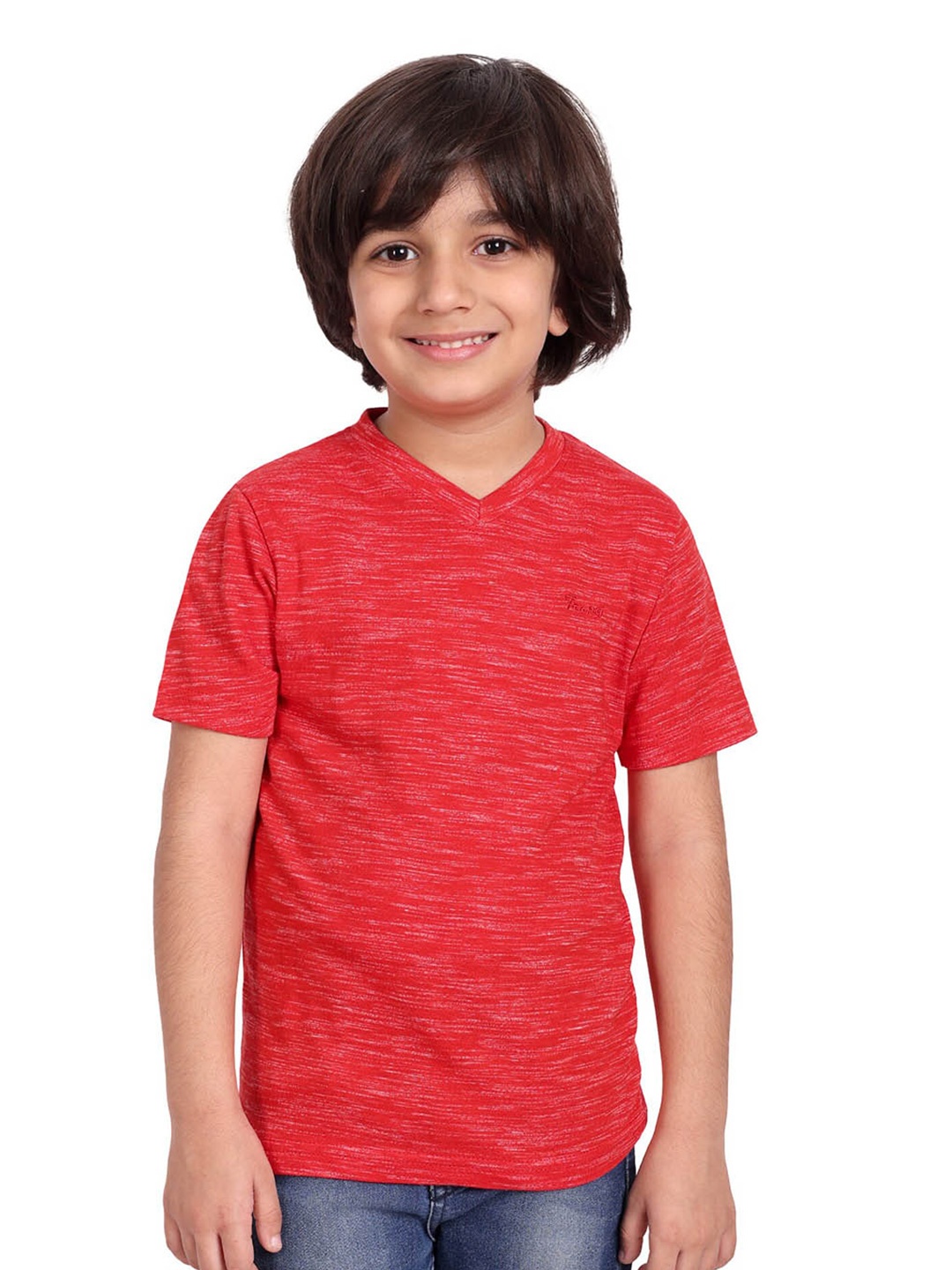 

BAESD Boys V-Neck Short Sleeves Cotton T-shirt, Red