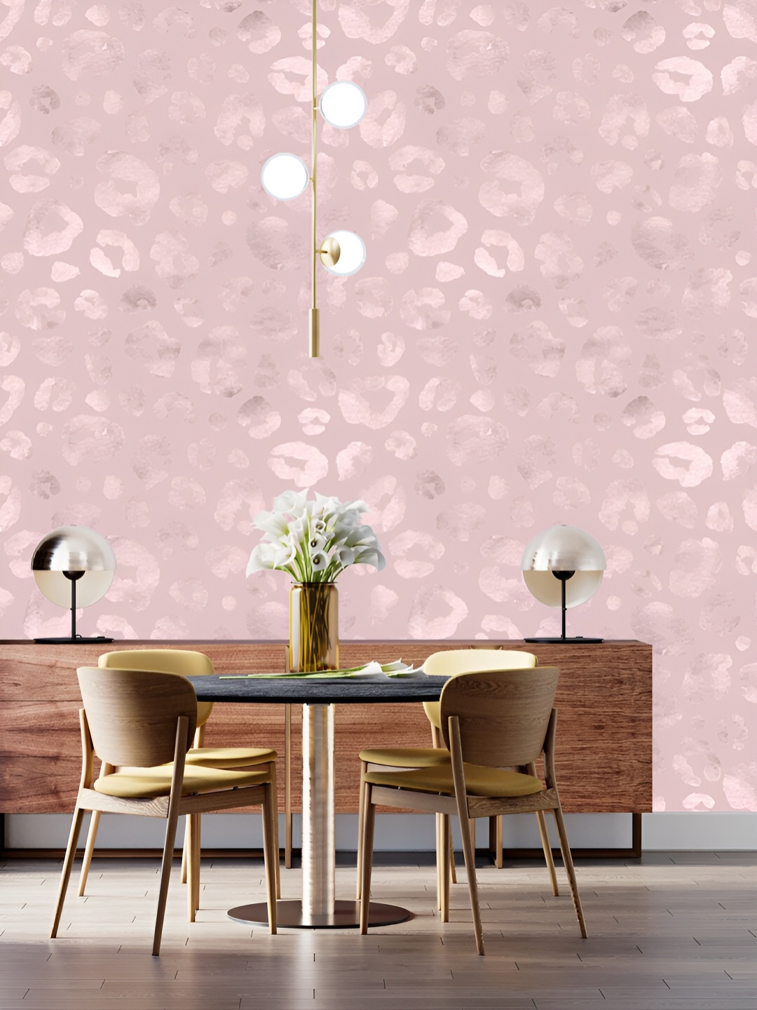 

DWELLSINDIA Pink Printed Self Adhesive Wall Sticker