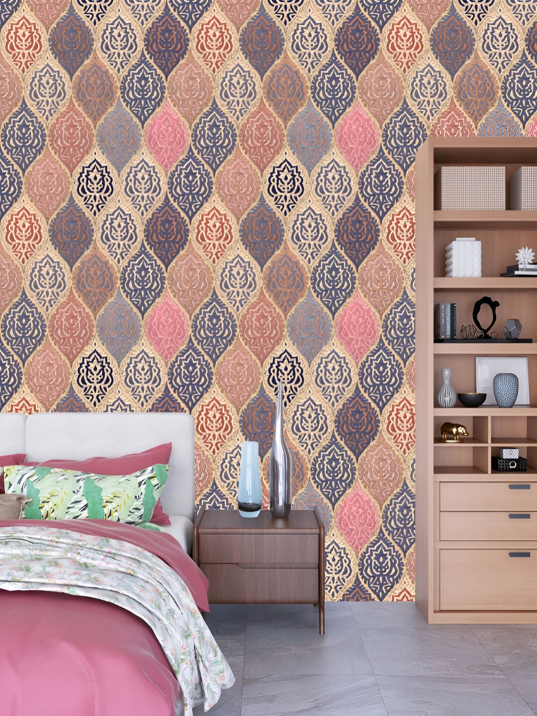 

DWELLSINDIA Beige & Grey Rug-Printed Self-Adhesive Waterproof Laminated Wallpaper