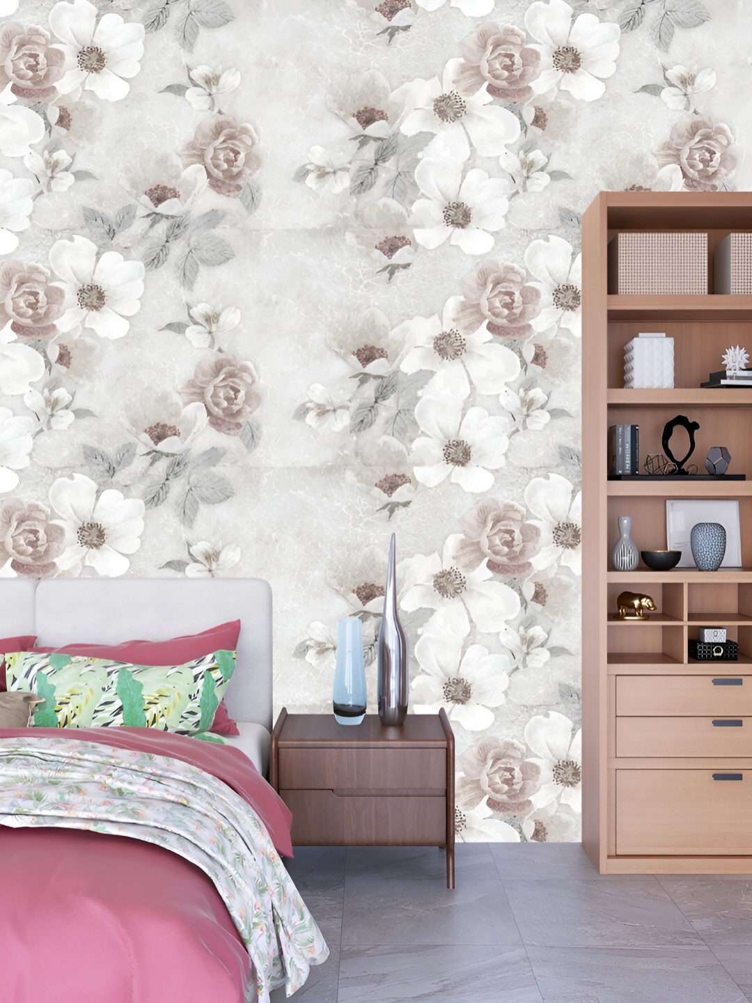 

DWELLSINDIA White Printed Self Adhesive Wall Sticker