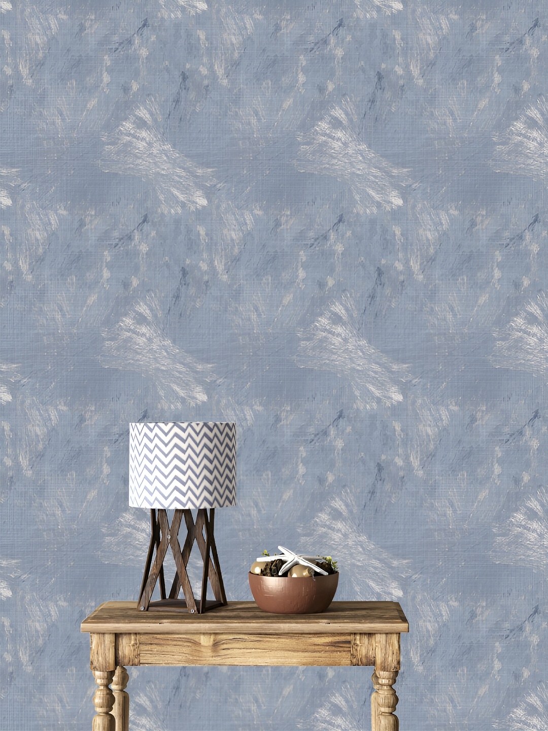 

DWELLSINDIA Grey & White Leaf-Printed Self-Adhesive Waterproof Laminated Wallpaper