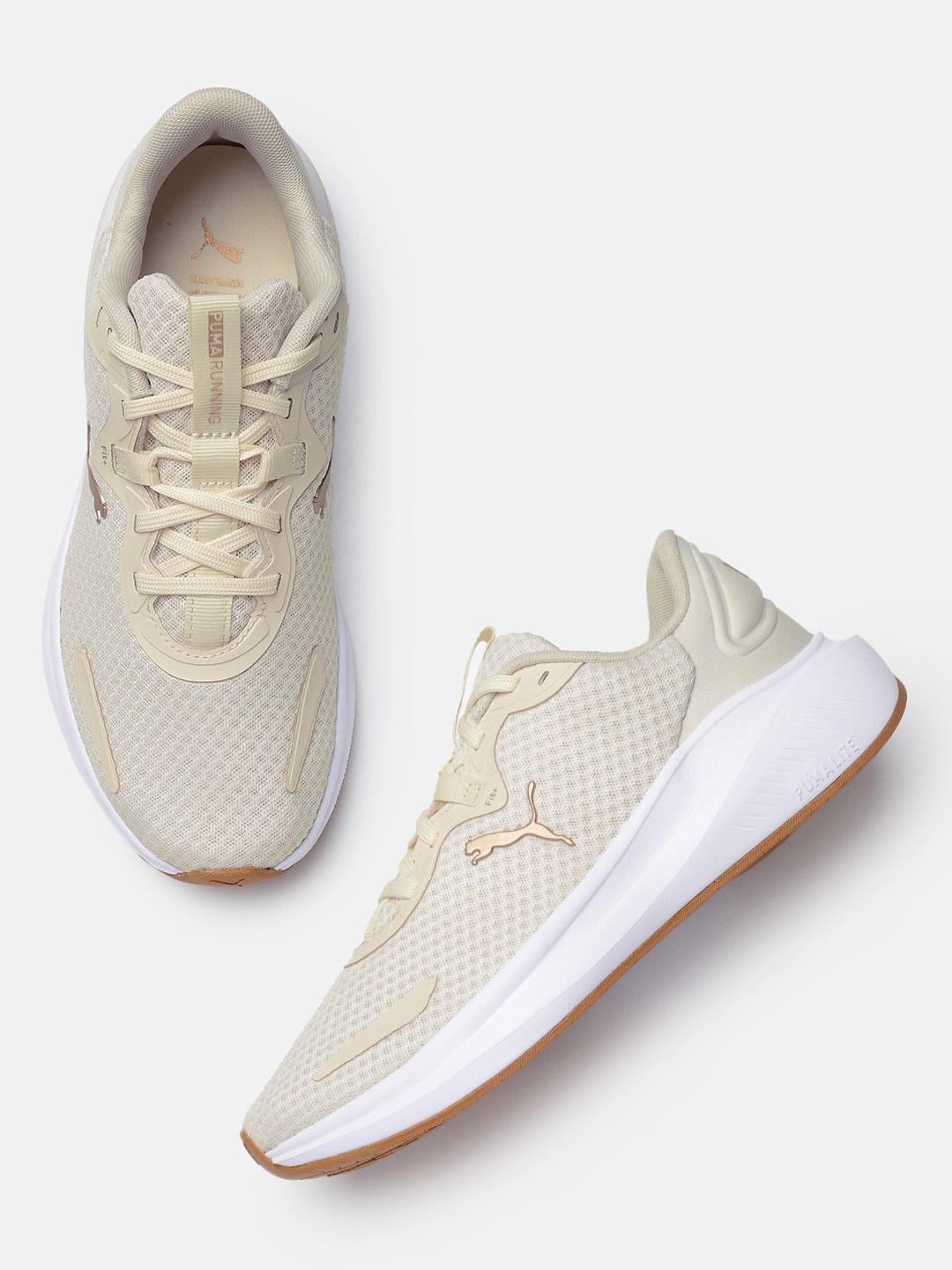 

Puma Women Skyrocket Lite Alt Running Shoes, Cream