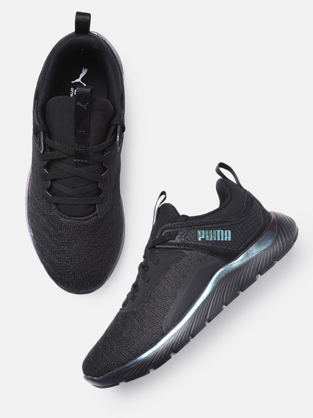 

Puma Women Textured Softride Remi Metachromatic Road Running Shoes, Black