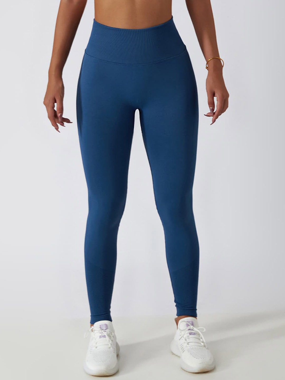

LULU & SKY Slim Fit High-Rise Ankle Length Leggings, Blue