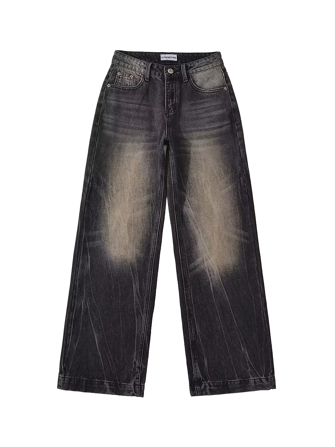 

LULU & SKY Women Clean Look Wide Leg Jeans, Black