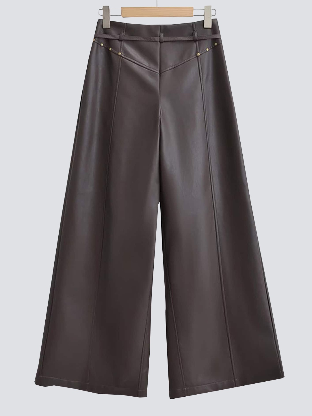 

LULU & SKY Women High Rise Culottes Trousers, Khaki