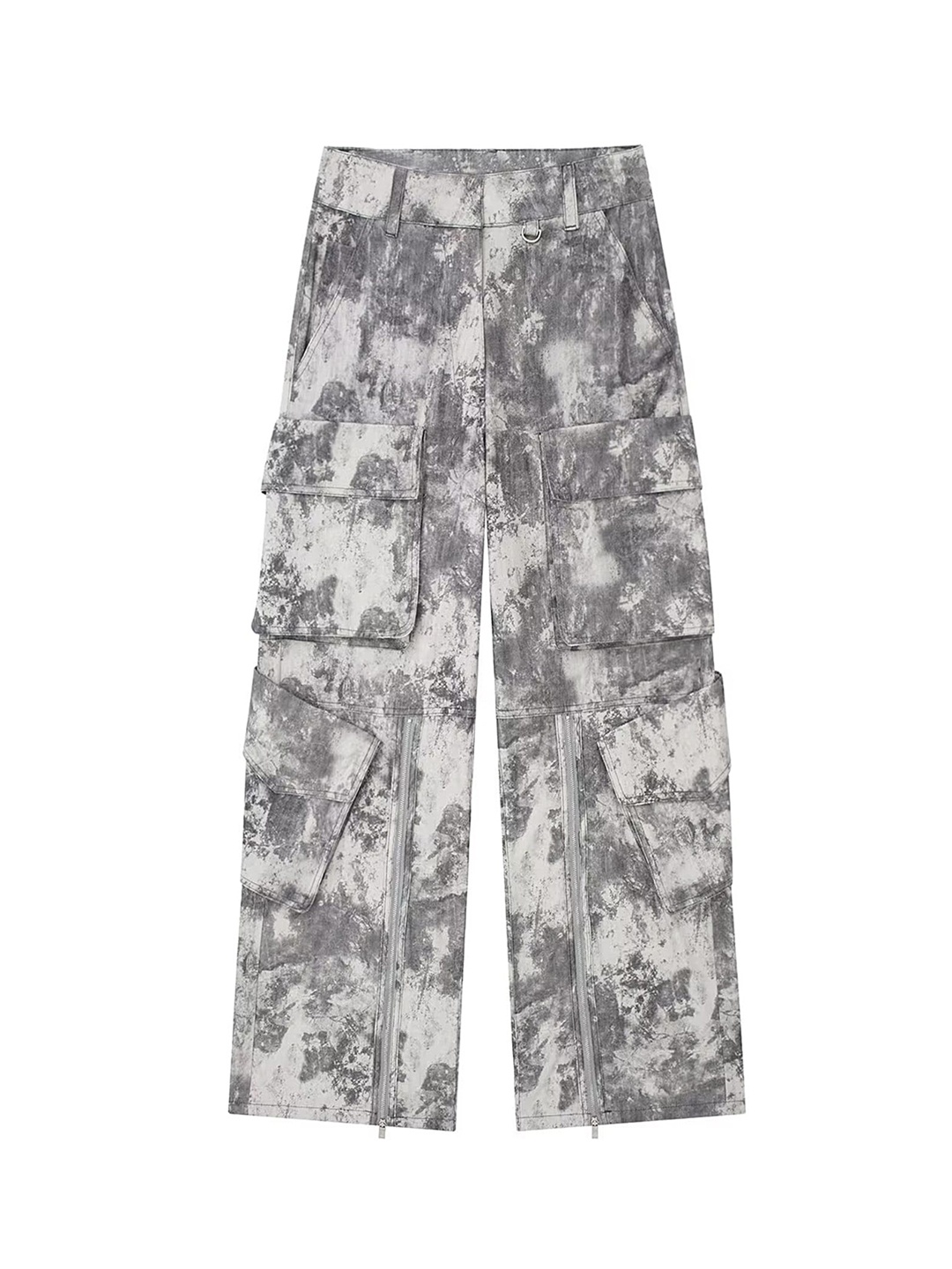 

LULU & SKY Women Abstract Printed Cargos, Grey