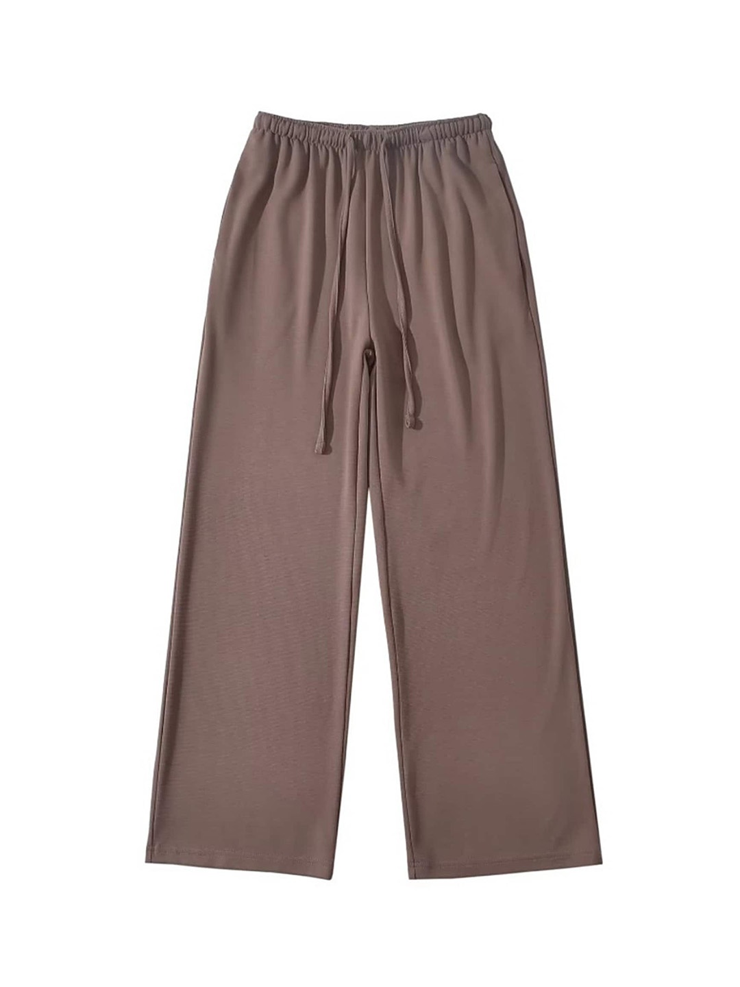 

LULU & SKY Women Straight Fit High-Rise Parallel Trouser, Coffee brown