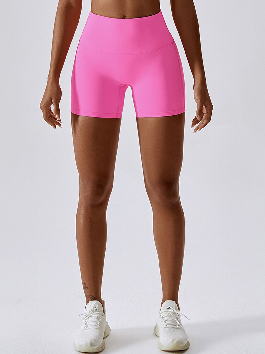 

LULU & SKY Women Slim Fit Yoga Shorts, Pink