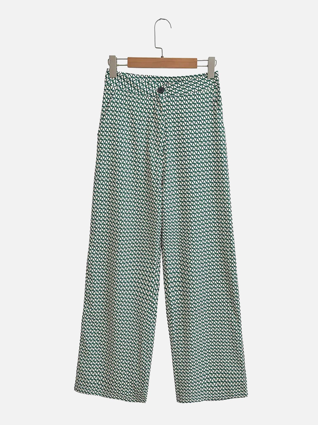 

LULU & SKY Women Geometric Printed Parallel Trousers, Grey