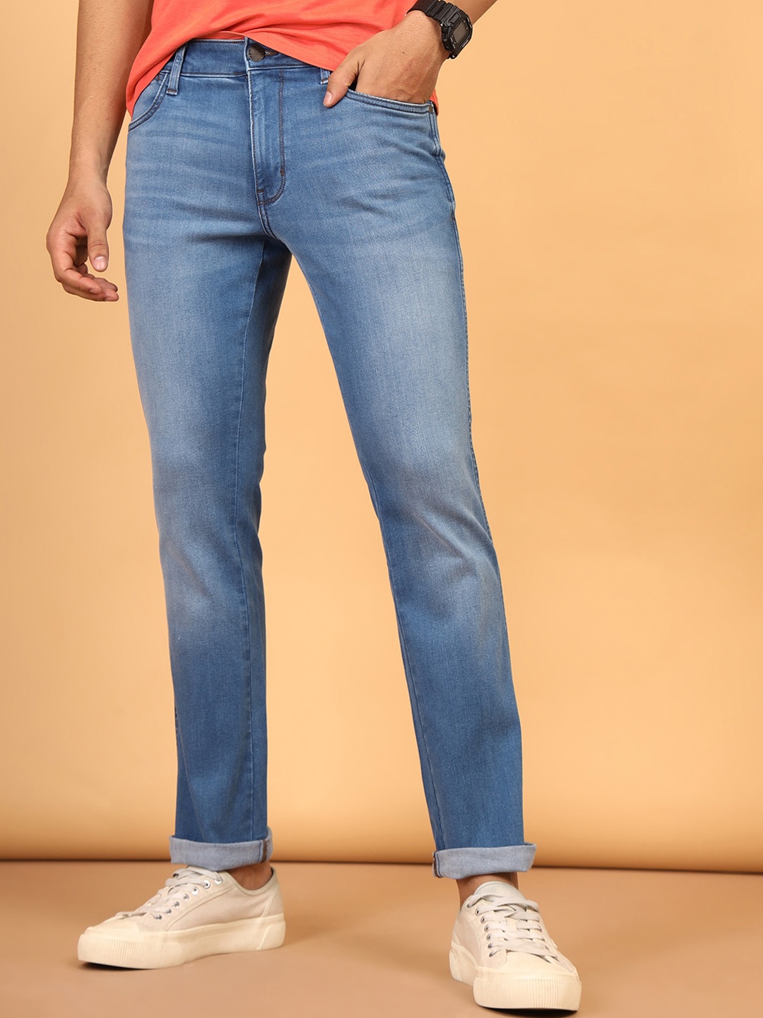 

Wrangler Men Millard Clean Look Stretchable Whiskers Jeans, Blue