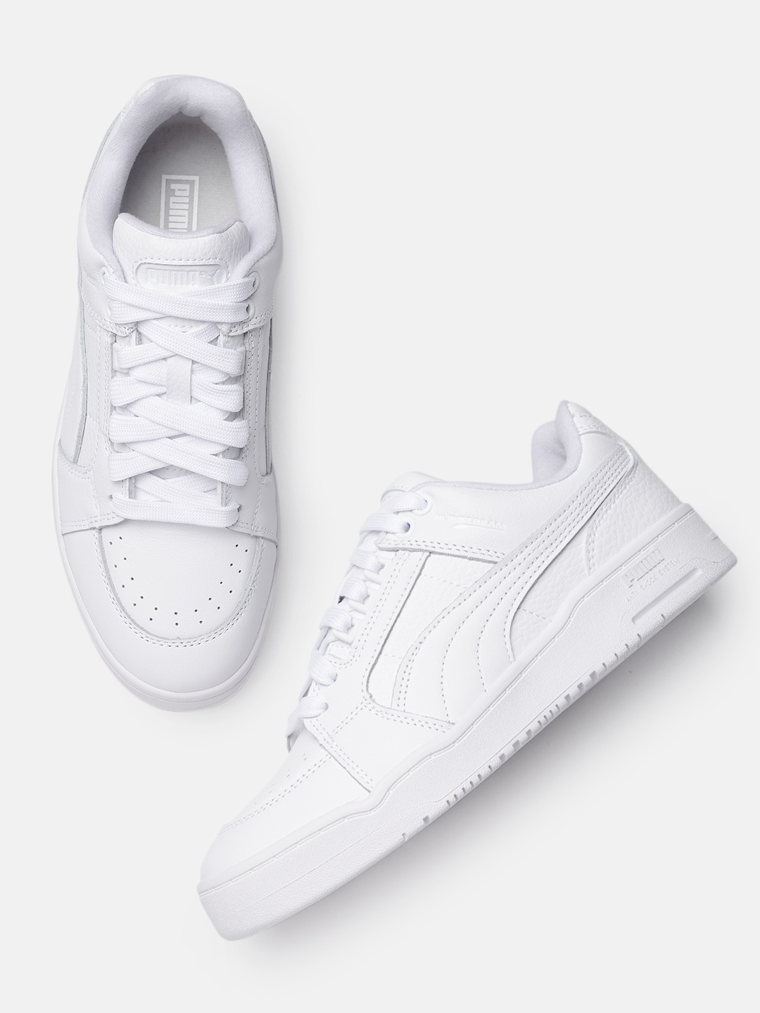 

Puma Unisex Perforations Leather Slipstream Lo Lth Sneakers, White