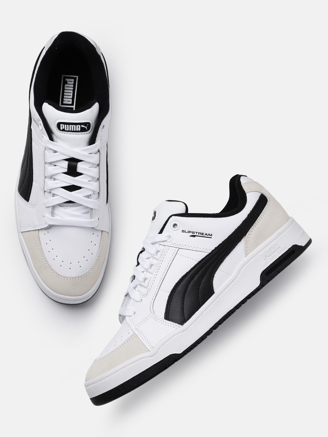 

Puma Unisex Leather Slipstream Sneakers, White