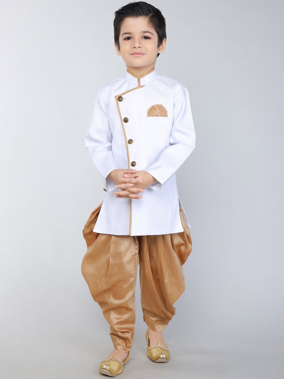 

BAESD Boys Kurta with Dhoti Pants, White
