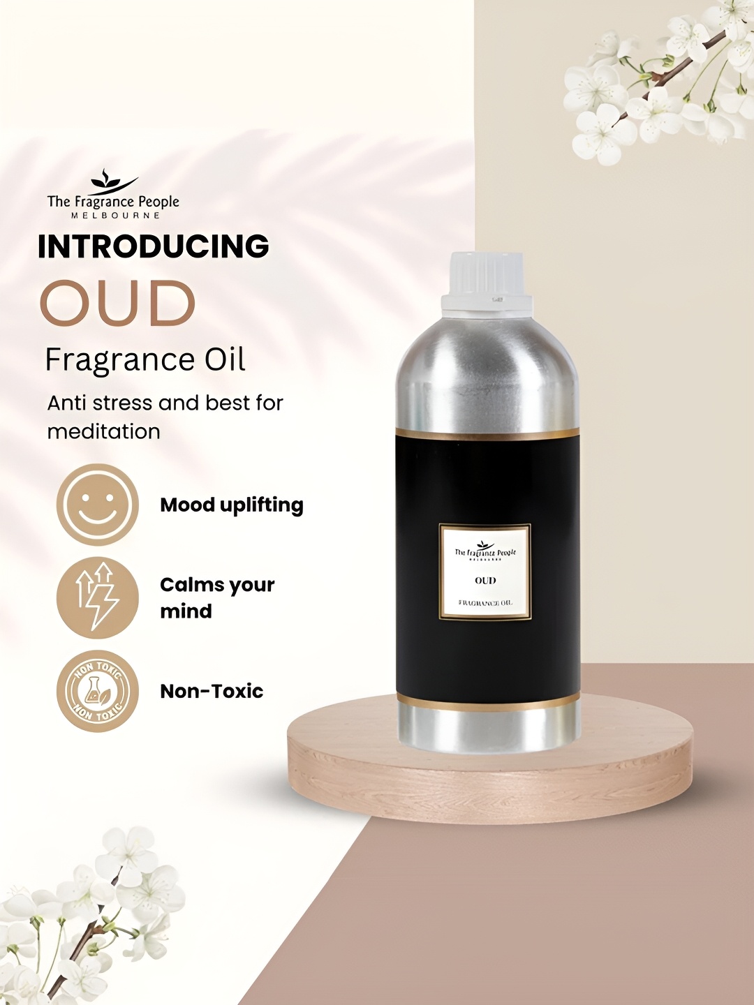 

The Fragrance People Oud Fragrance Oil-1 Litre, Transparent