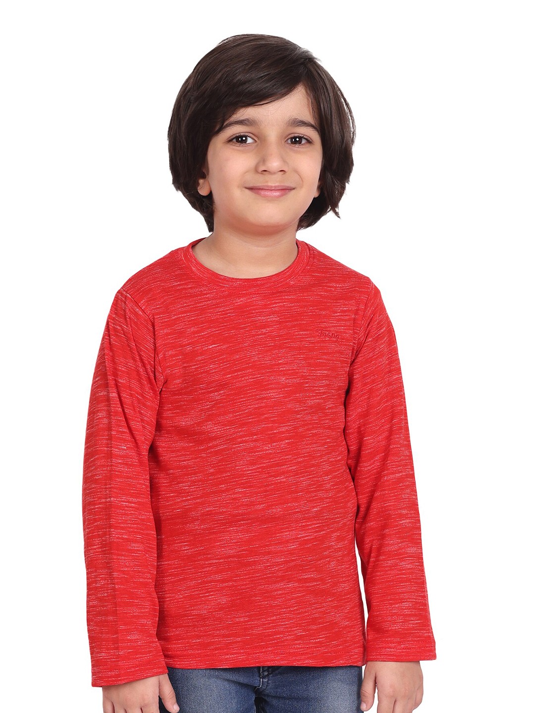 

BAESD Boys Round Neck Long Sleeves Cotton T-shirt, Red