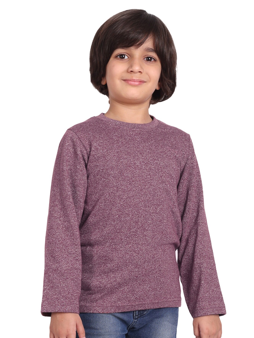 

BAESD Boys Round Neck Long Sleeves Cotton T-shirt, Brown