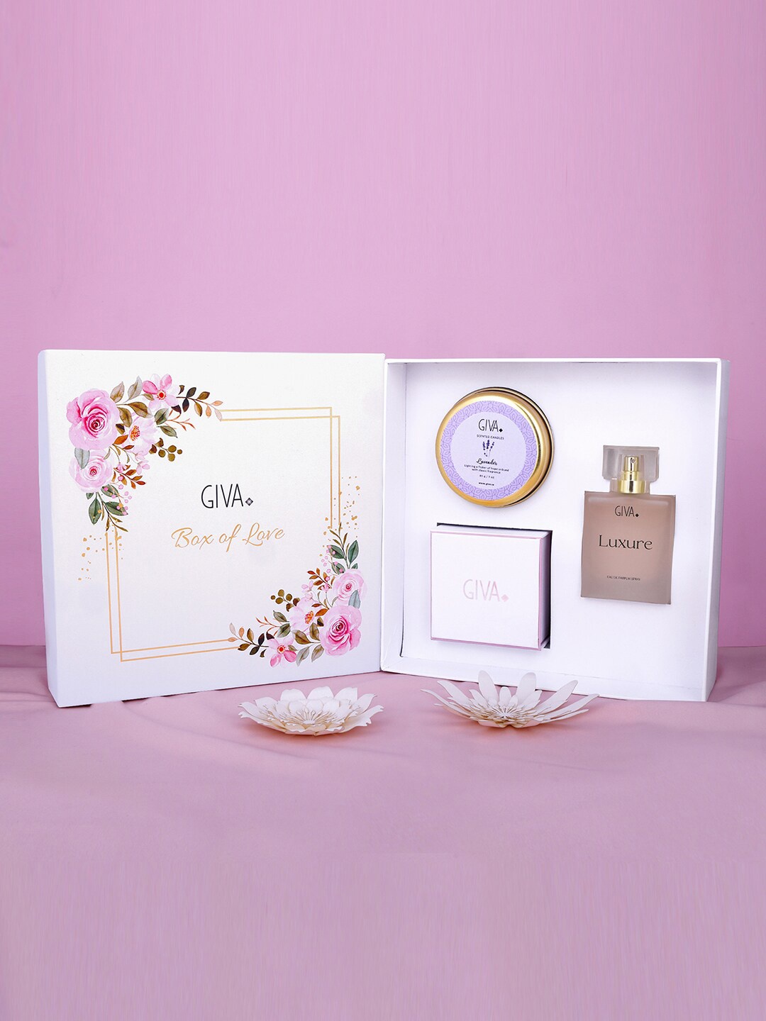 

GIVA 3-Pcs Gold-Plated & Lavender Gift Combo Box