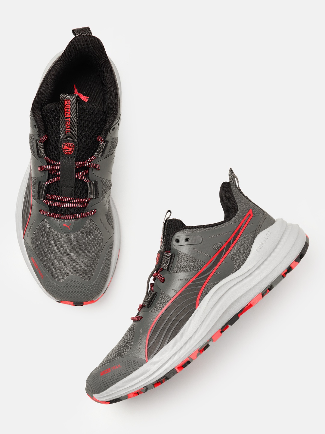 

Puma Unisex Textured Reflect Lite Trail Running Shoes, Grey