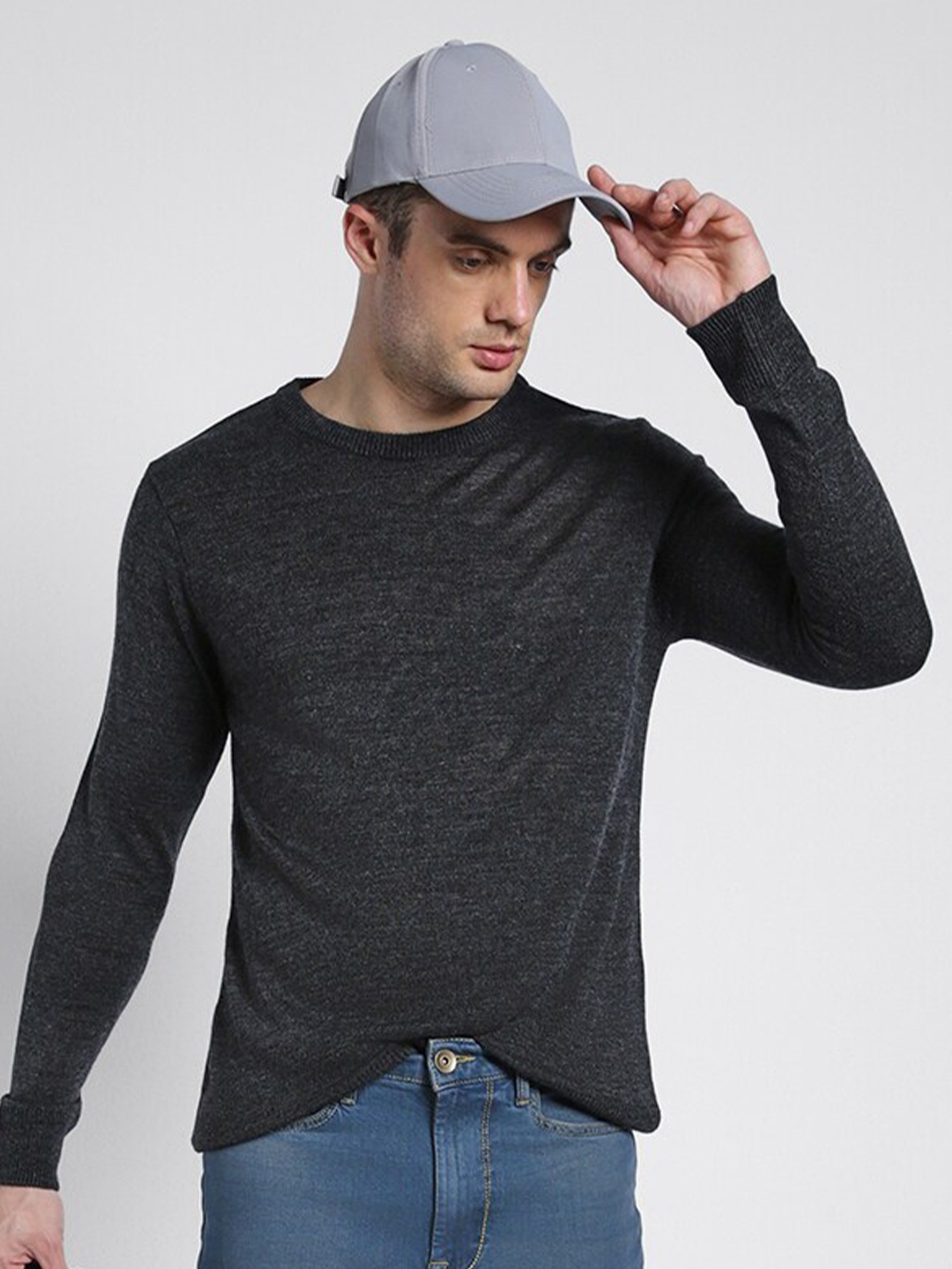 

Dennis Lingo Round Neck Pullover Acrylic Sweater, Charcoal
