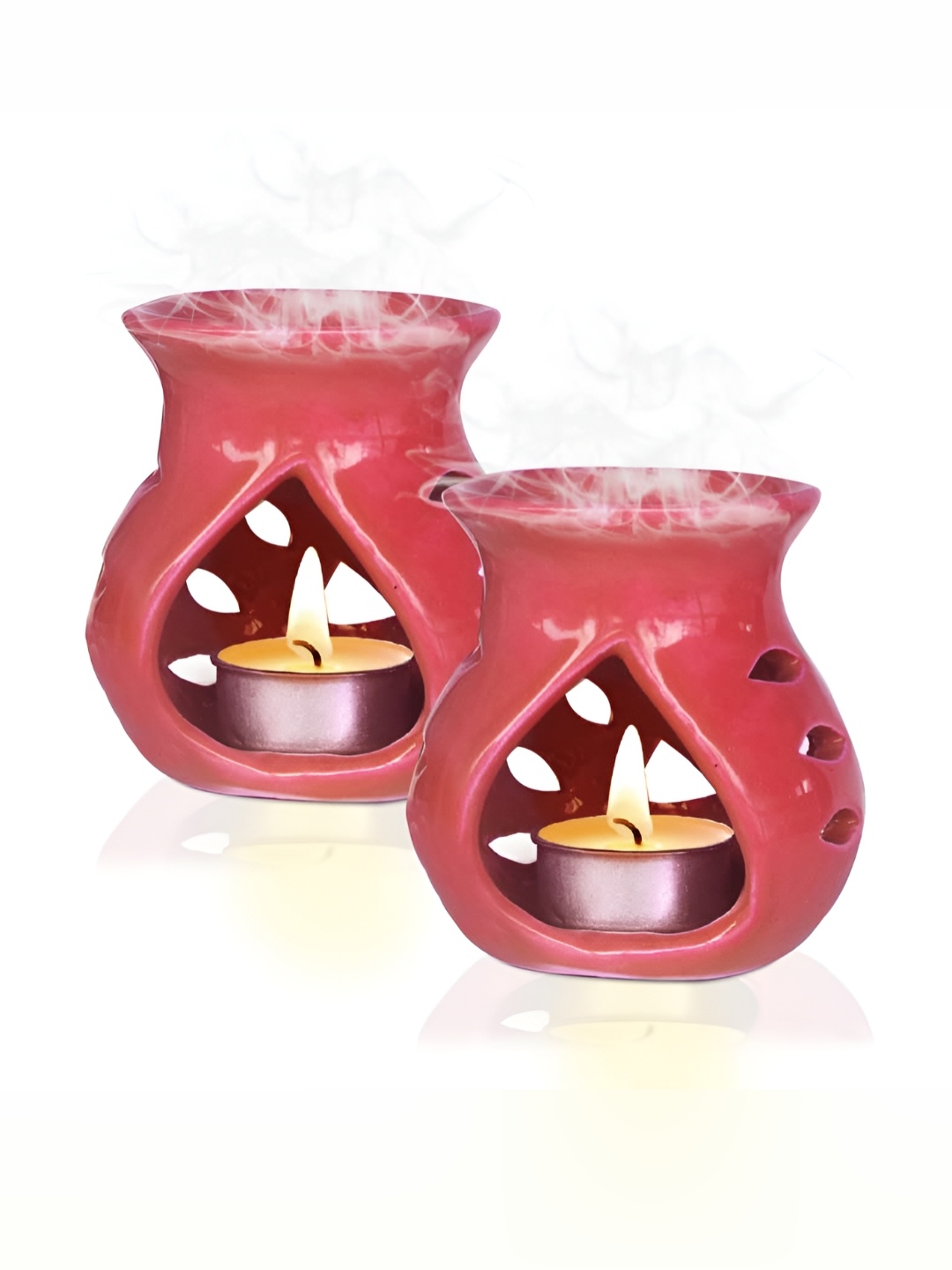 

Pure Source India Red 2 Pcs Aroma Oil Diffusers With Candle 20 ml