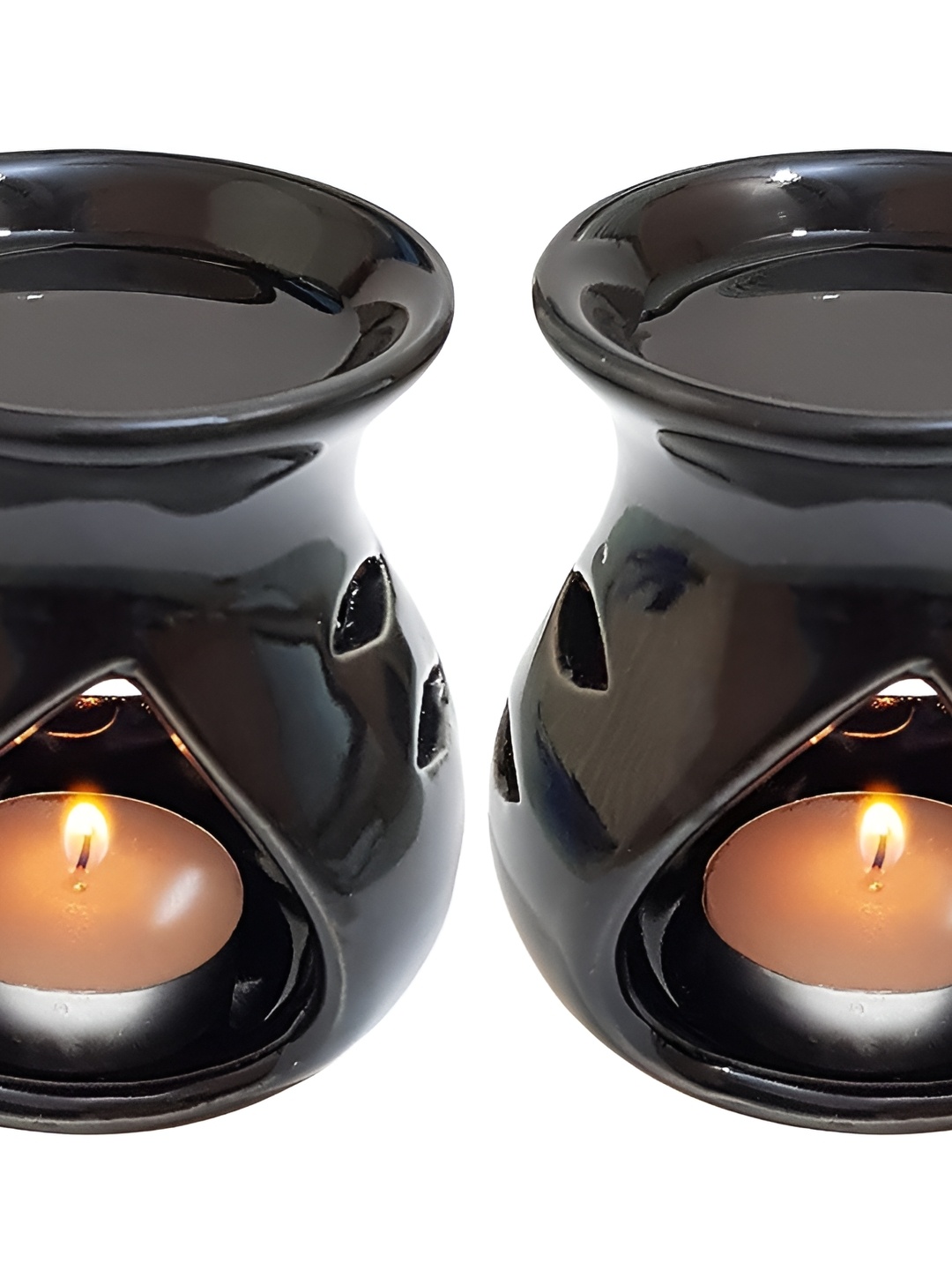 

Pure Source India Black 2 Pcs Aroma Oil Diffusers With Candle 20 ml