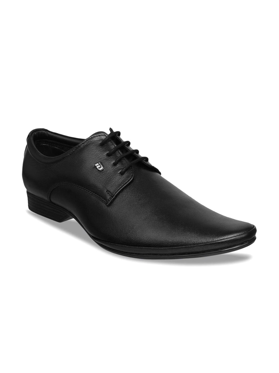 

ID Men Lightweight Leather Formal Derbys, Black