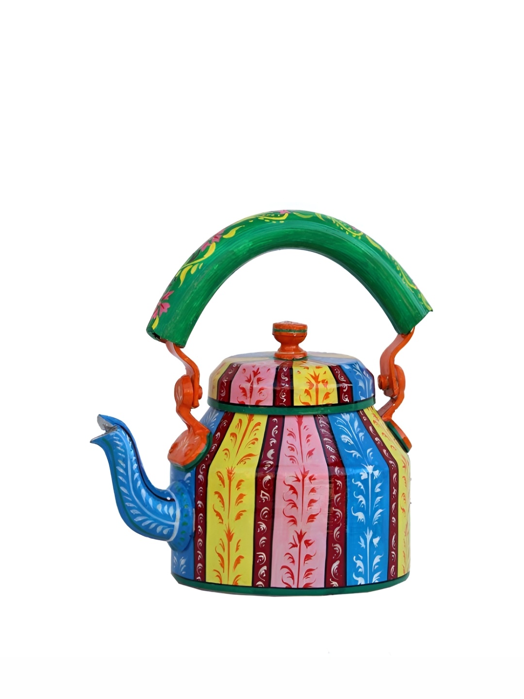 

iHandikart Pink & Yellow Printed Stainless Steel Glossy Kettle 1L